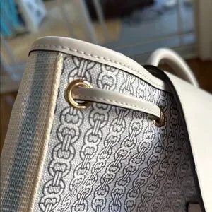 Tory Burch Gray and Cream Backpack with Modern Design Tory Burch | Bags | Tory Burch Gray And Cream Backpack With  main image 3